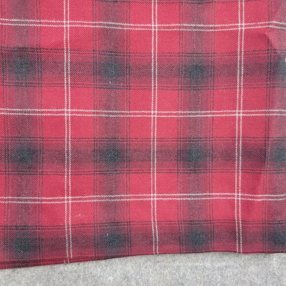 Liz Claiborne Y2K 100% Wool Plaid Maxi Wrap Skirt Size 8 Petite Red Academia - Picture 10 of 13
